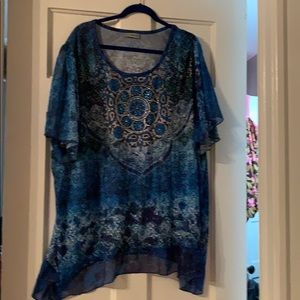 Catherine’s blouse mandala design with rhinestones